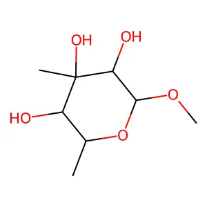 Methyl 6-deoxy-3-methylmannopyranoside structure