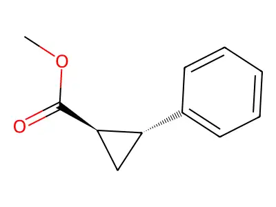rac-methyl (1R,2R)-2-phenylcyclopropane-1-carboxylate structure
