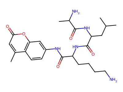 D-Ala-Leu-Lys-7-amido-4-methylcoumarin structure