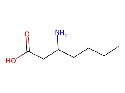 (3S)-3-aminoheptanoic acid structure
