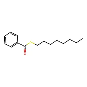 S-Octyl benzenecarbothioate structure