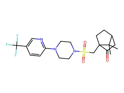 7,7-DIMETHYL-1-(((4-(5-(TRIFLUOROMETHYL)(2-PYRIDYL))PIPERAZINYL)SULFONYL)METHYL)BICYCLO[2.2.1]HEPTAN-2-ONE structure