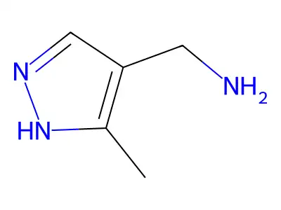 (3-methyl-1H-pyrazol-4-yl)methanamine structure