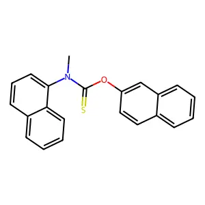 Carbamothioic acid, methyl-1-naphthalenyl-, O-2-naphthalenyl ester structure