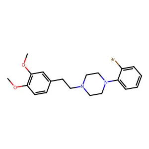 Piperazine, 1-(o-bromophenyl)-4-(3,4-dimethoxyphenethyl)- structure