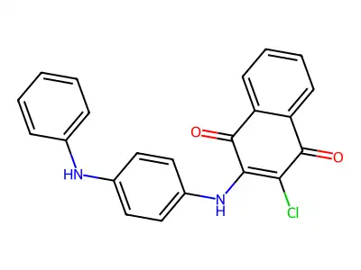 2-(4-Anilinoanilino)-3-chloronaphthalene-1,4-dione structure