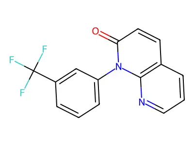 1,8-Naphthyridin-2(1H)-one, 1-(3-(trifluoromethyl)phenyl)- structure