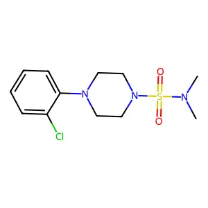 4-(2-chlorophenyl)-N,N-dimethylpiperazine-1-sulfonamide structure