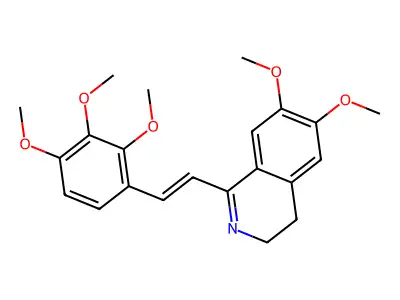 6,7-Dimethoxy-1-[2-(2,3,4-trimethoxyphenyl)ethenyl]-3,4-dihydroisoquinoline structure