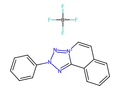 2-phenyl-2H-[1,2,3,4]tetraazolo[5,1-a]isoquinolin-4-ium tetrafluoroborate structure