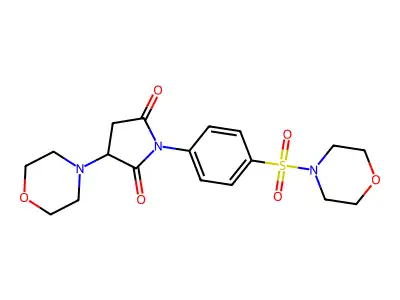 3-Morpholin-4-yl-1-(4-morpholin-4-ylsulfonylphenyl)pyrrolidine-2,5-dione structure