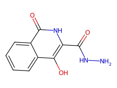 1,2-Dihydro-4-hydroxy-1-oxo-3-isoquinolinecarboxylic acid hydrazide structure