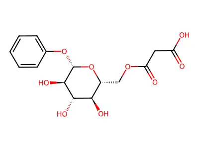 4-Phenyl-6-O-malonylglucoside structure