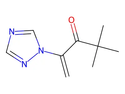 1-Penten-3-one, 4,4-dimethyl-2-(1H-1,2,4-triazol-1-yl)- structure