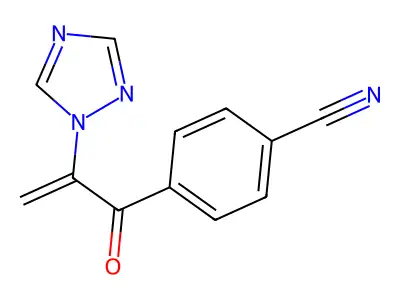 Benzonitrile, 4-(1-oxo-2-(1H-1,2,4-triazol-1-yl)-2-propenyl)- structure