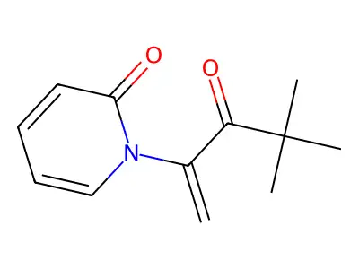 2(1H)-Pyridinone, 1-(3,3-dimethyl-1-methylene-2-oxobutyl)- structure