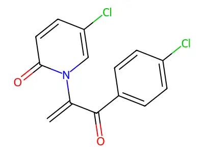 2(1H)-Pyridinone, 5-chloro-1-(1-(4-chlorobenzoyl)ethenyl)- structure