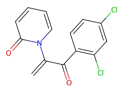 2(1H)-Pyridinone, 1-(1-(2,4-dichlorobenzoyl)ethenyl)- structure