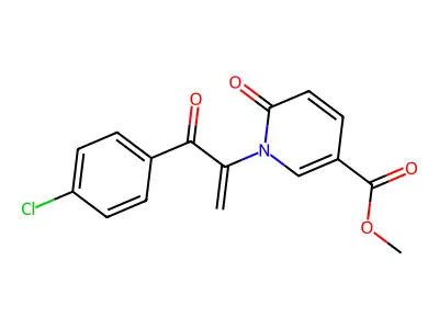 3-Pyridinecarboxylic acid, 1-(1-(4-chlorobenzoyl)ethenyl)-1,6-dihydro-6-oxo-, methyl ester structure
