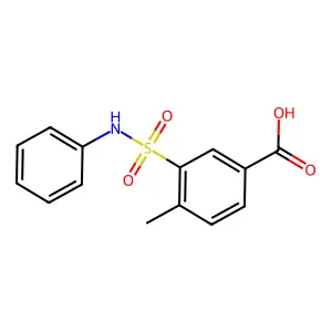 4-methyl-3-(phenylsulfamoyl)benzoic Acid structure