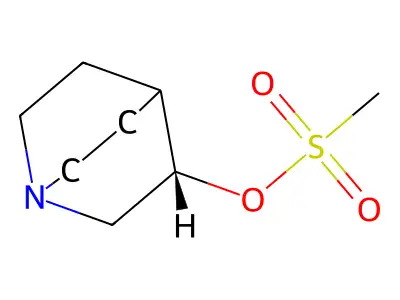 methanesulfonic acid (S)-(1-aza-bicyclo[2.2.2]oct-3-yl)ester structure