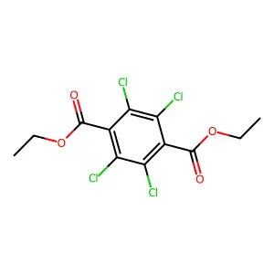 Diethyl 2,3,5,6-tetrachlorobenzene-1,4-dicarboxylate structure