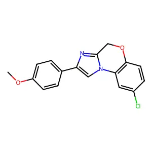 4-(8-Chloro-4H-imidazo[2,1-c][1,4]benzoxazin-2-yl)phenyl methyl ether structure