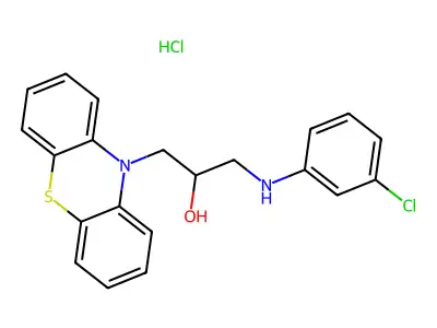 1-((3-chlorophenyl)amino)-3-(10H-phenothiazin-10-yl)propan-2-ol hydrochloride structure