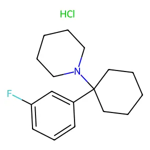 1-[1-(3-Fluorophenyl)cyclohexyl]piperidine hydrochloride structure
