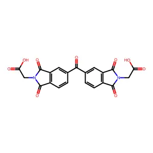 2H-Isoindole-2-acetic acid, 5,5'-carbonylbis[1,3-dihydro-1,3-dioxo- structure