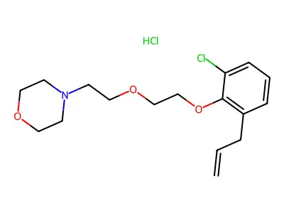4-[2-[2-(2-Chloro-6-prop-2-enylphenoxy)ethoxy]ethyl]morpholine;hydrochloride structure