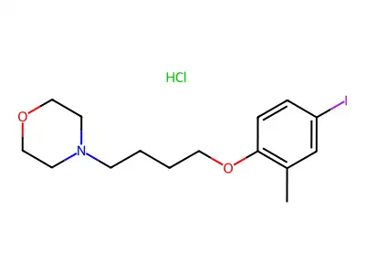 4-[4-(4-Iodo-2-methylphenoxy)butyl]morpholine hydrochloride structure
