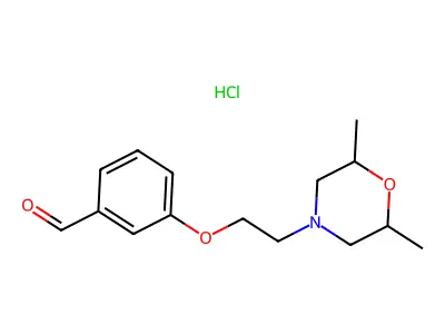 3-[2-(2,6-Dimethyl-4-morpholinyl)ethoxy]benzaldehyde hydrochloride structure