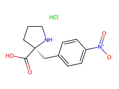 (S)-2-(4-Nitrobenzyl)pyrrolidine-2-carboxylic acid hydrochloride structure
