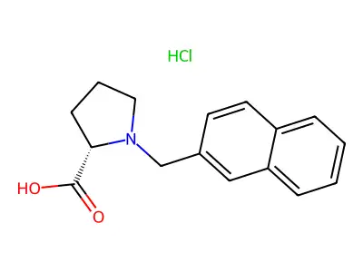 (S)-alpha-(2-naphthalenylmethyl)-proline-HCl structure