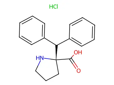 (R)-alpha-benzhydryl-proline-HCl structure