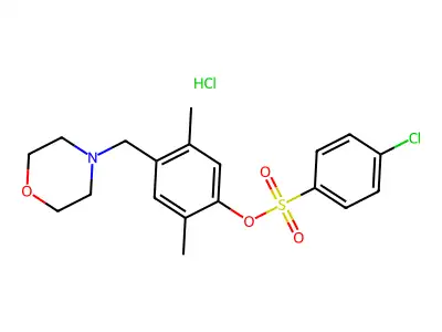 2,5-Dimethyl-4-(morpholinomethyl)phenyl 4-chlorobenzenesulfonate hydrochloride structure