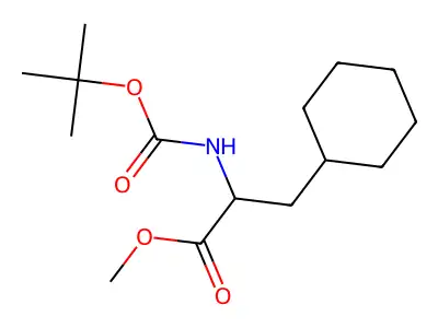 Methyl 2-((tert-butoxycarbonyl)amino)-3-cyclohexylpropanoate structure