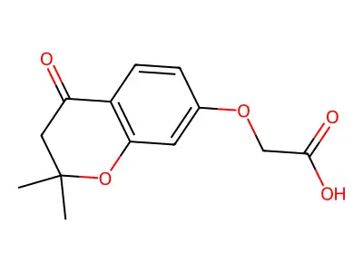 2-((2,2-Dimethyl-4-oxochroman-7-yl)oxy)acetic acid structure