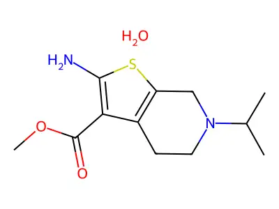 Methyl 2-amino-6-isopropyl-4,5,6,7-tetrahydrothieno[2,3-c]pyridine-3-carboxylate structure