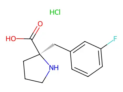 2-[(3-Fluorophenyl)methyl]-L-proline--hydrogen chloride (1/1) structure