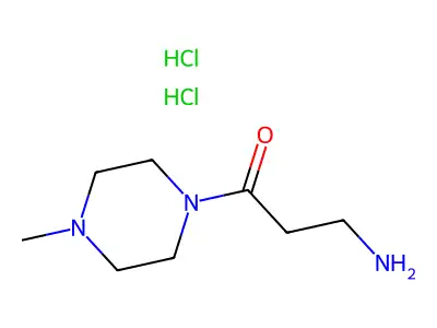 3-Amino-1-(4-methylpiperazin-1-yl)propan-1-one--hydrogen chloride (1/2) structure