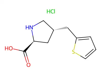 (2S,4S)-4-(thiophen-2-ylmethyl)pyrrolidine-2-carboxylic Acid Hydrochloride structure