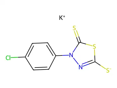 Potassium 4-(4-chlorophenyl)-5-thioxo-4,5-dihydro-1,3,4-thiadiazole-2-thiolate structure