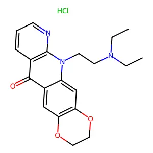 6-(2-(Diethylamino)ethyl)-2,3-dihydro[1,4]benzodioxino[6,7-b][1,8]naphthyridin-11(6H)-one hydrochloride structure