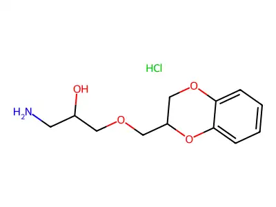 1-Amino-3-(2,3-dihydro-1,4-benzodioxin-2-ylmethoxy)propan-2-ol hydrochloride structure