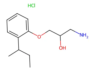 1-Amino-3-(2-sec-butylphenoxy)propan-2-ol hydrochloride structure