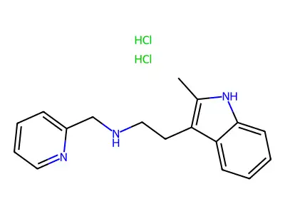 [2-(2-Methyl-1H-indol-3-yl)ethyl](pyridin-2-ylmethyl)amine dihydrochloride structure