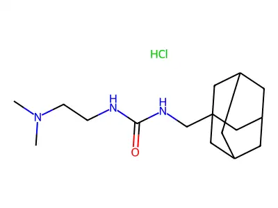 1-[(Adamantan-1-yl)methyl]-3-[2-(dimethylamino)ethyl]urea hydrochloride structure
