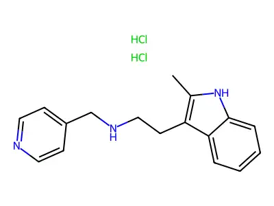 [2-(2-Methyl-1H-indol-3-yl)ethyl](pyridin-4-ylmethyl)amine dihydrochloride structure